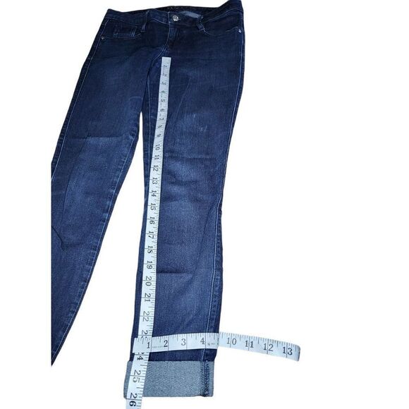 Guess By Mauricio Cropped Jeans Women Sz 28 Power‎ Skinny Cuffed Blue Denim - Picture 4 of 6